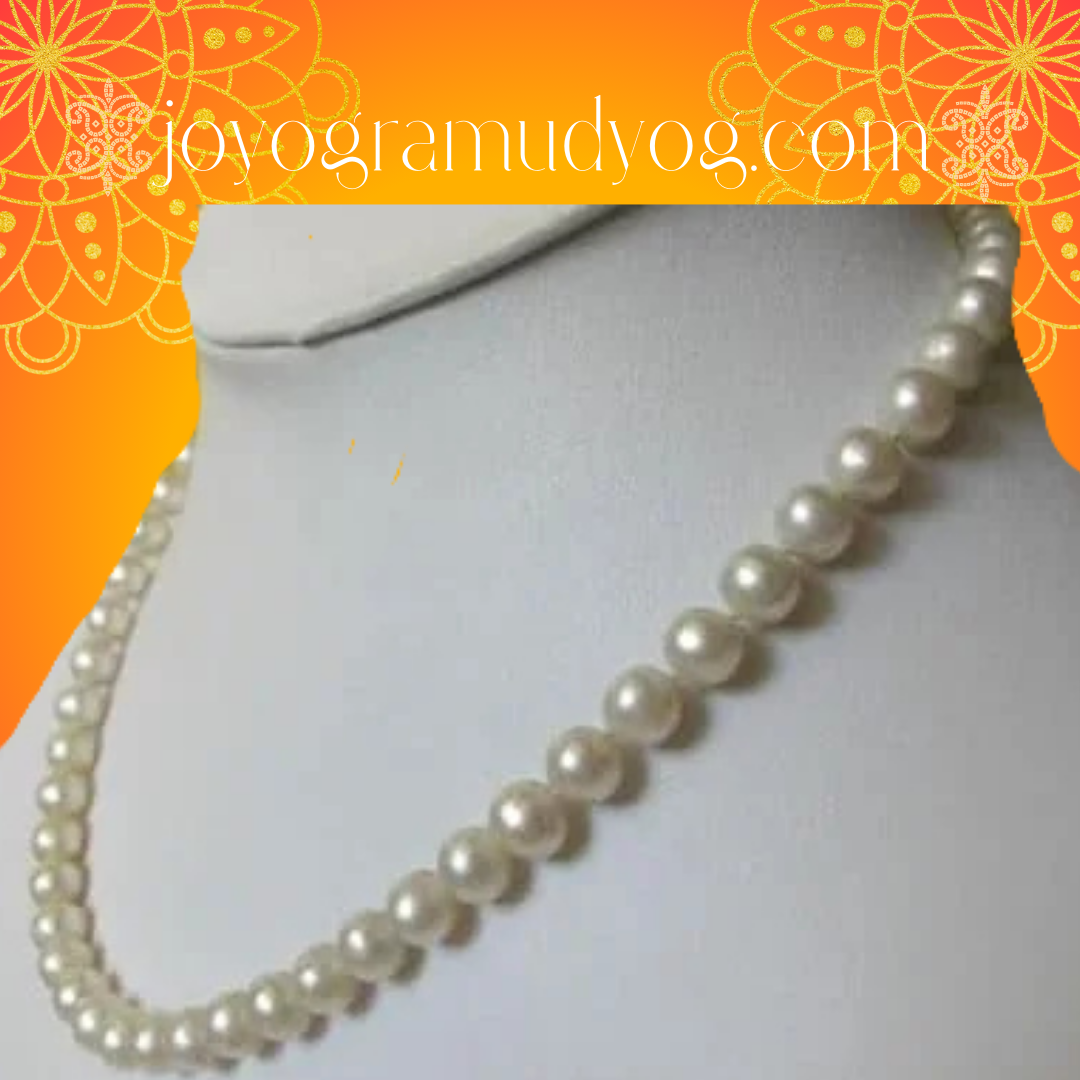 VENUS CREATIVE VENUS CREATIVE Beautiful White Pearl Necklace Set Moti Mala 